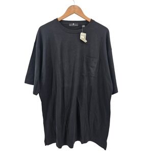 Saks Fifth Avenue Collection Tee XL Black Pima Cotton Feel Pocket Essential‎